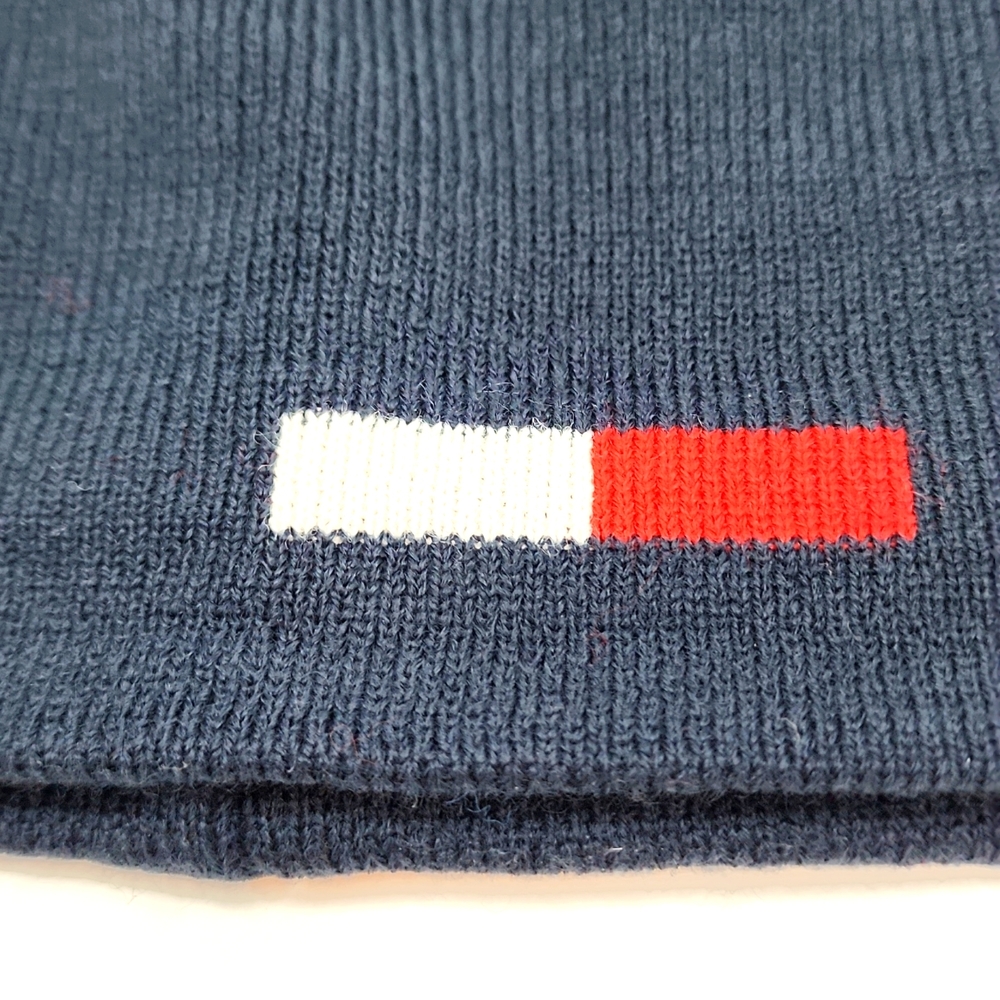 TOMMY HILFIGER HAT BEANIE , NAVY, UNISEX - Picture 6 of 9